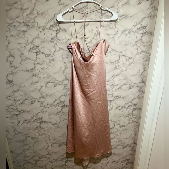 Significant Other T Back Satin Midi Dress - Picture 8 of 9